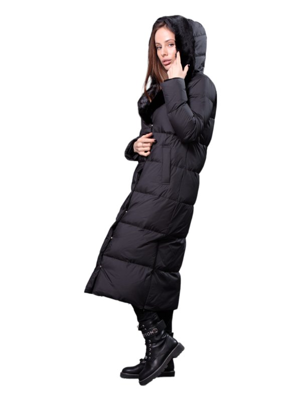 Жіночий зимовий пуховик з натуральним або штучним наповнювачем 36-1273