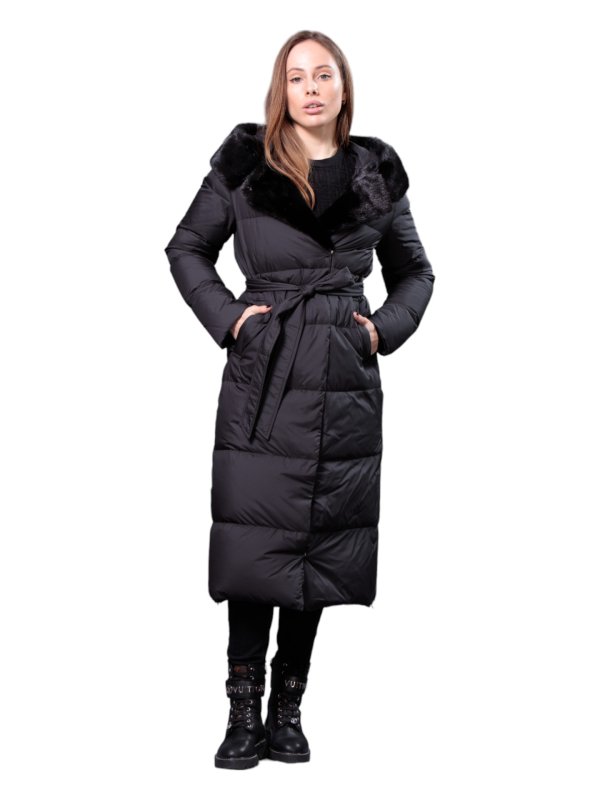 Жіночий зимовий пуховик з натуральним або штучним наповнювачем 36-1273