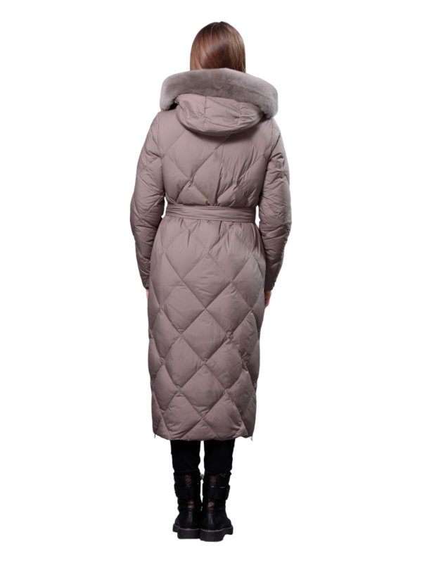 Жіночий зимовий пуховик з натуральним або штучним наповнювачем 36-1289