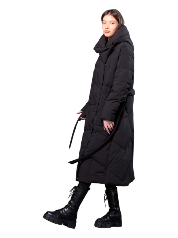 Жіночий зимовий пуховик з натуральним або штучним наповнювачем 36-1331