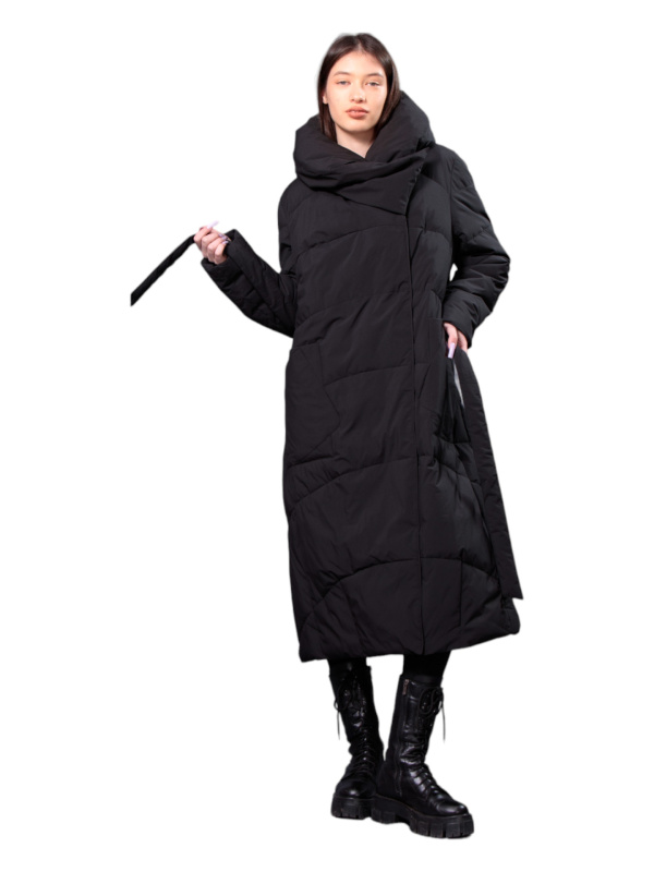 Жіночий зимовий пуховик з натуральним або штучним наповнювачем 36-1331