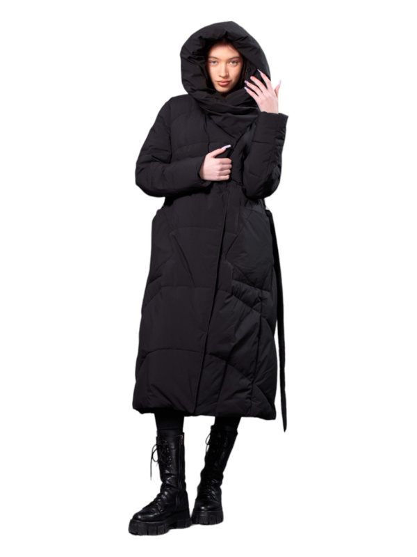 Жіночий зимовий пуховик з натуральним або штучним наповнювачем 36-1331