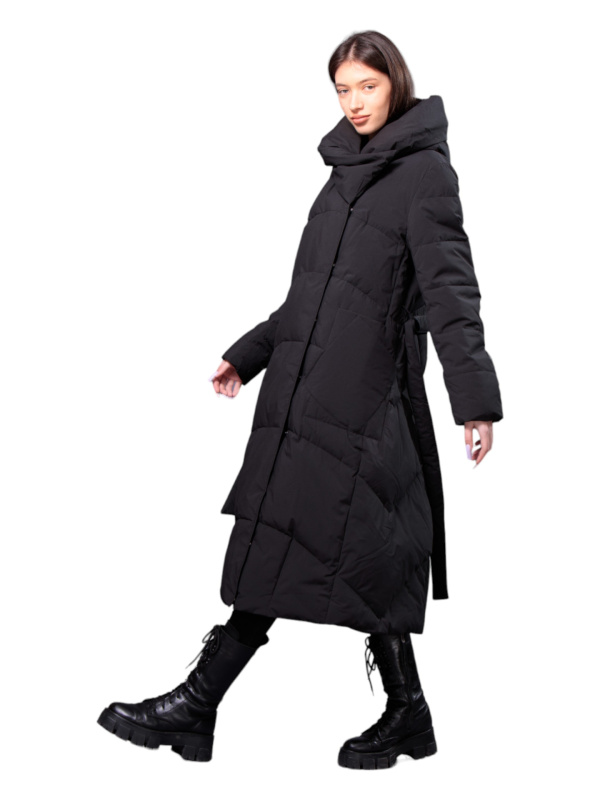 Жіночий зимовий пуховик з натуральним або штучним наповнювачем 36-1331