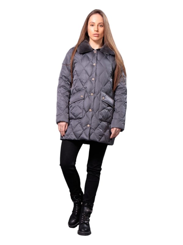 Жіночий зимовий пуховик з натуральним або штучним наповнювачем 36-1249