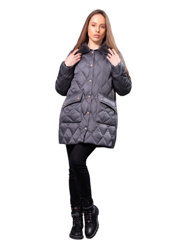 Жіночий зимовий пуховик з натуральним або штучним наповнювачем 36-1249