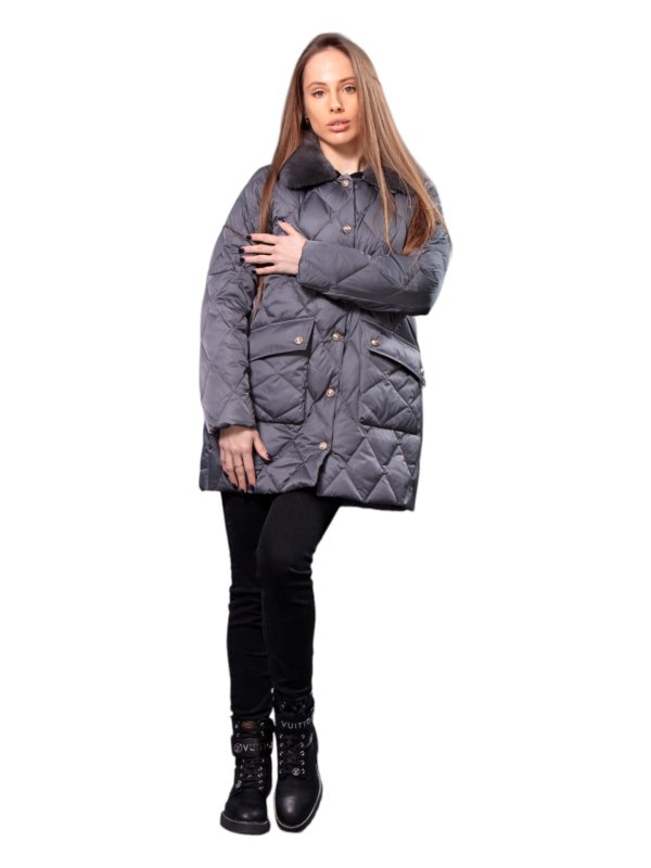 Жіночий зимовий пуховик з натуральним або штучним наповнювачем 36-1249
