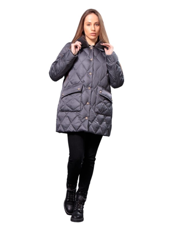 Жіночий зимовий пуховик з натуральним або штучним наповнювачем 36-1249
