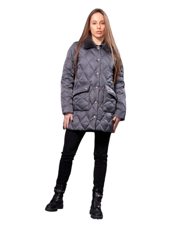 Жіночий зимовий пуховик з натуральним або штучним наповнювачем 36-1249