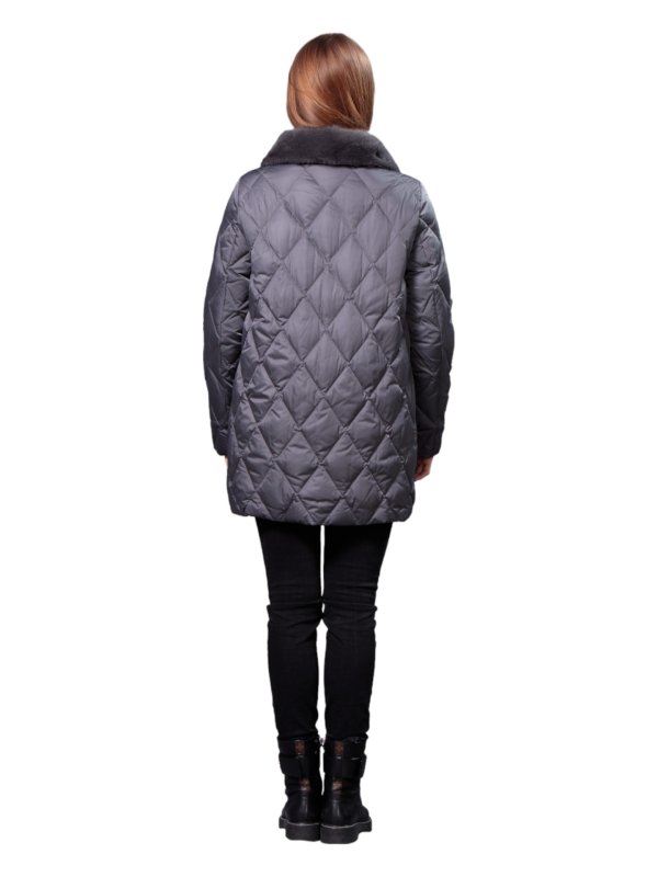Жіночий зимовий пуховик з натуральним або штучним наповнювачем 36-1249