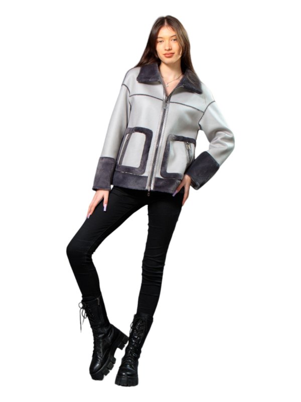 Куртка жіноча демісезонна з еко-шкіри 47-43