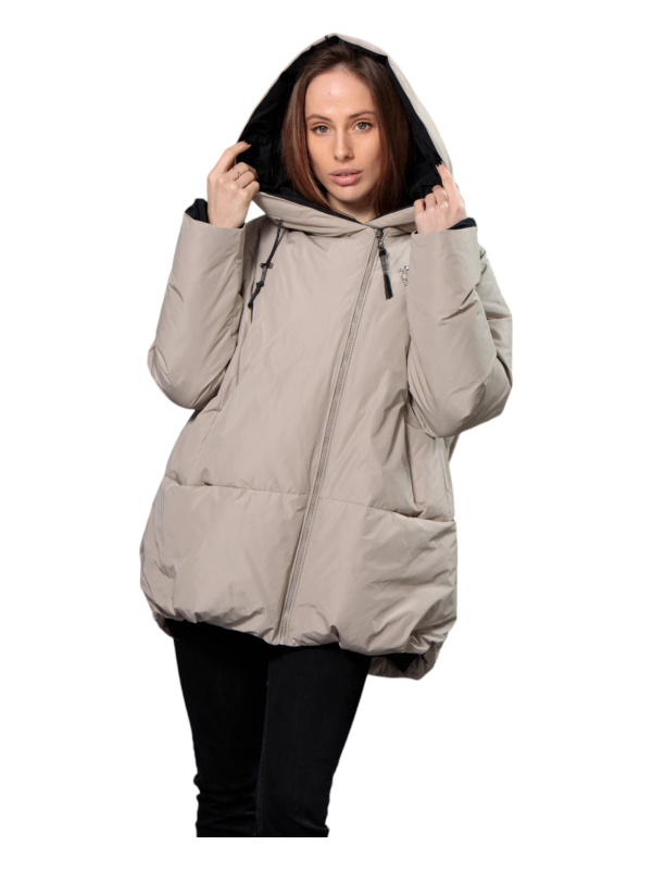 Жіночий зимовий пуховик з натуральним або штучним наповнювачем 36-1325
