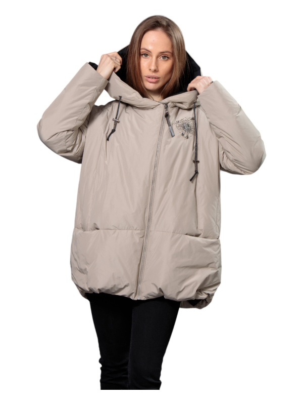 Жіночий зимовий пуховик з натуральним або штучним наповнювачем 36-1325