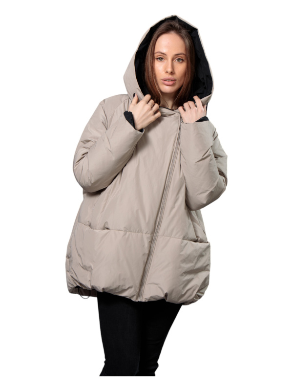 Жіночий зимовий пуховик з натуральним або штучним наповнювачем 36-1325
