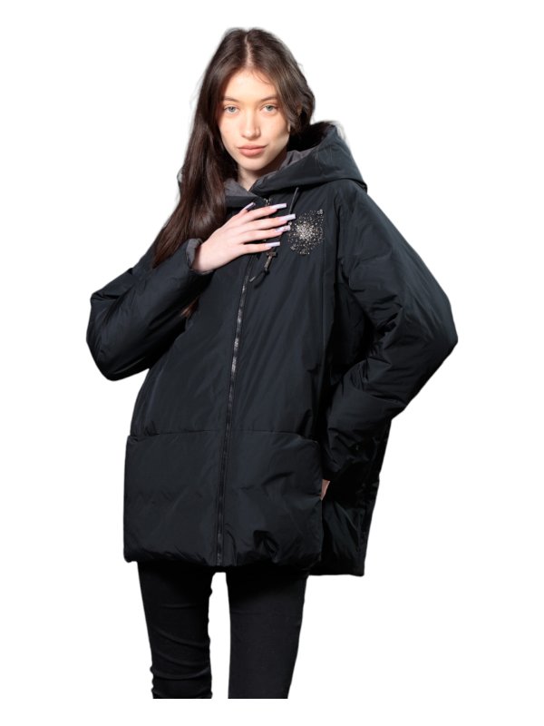 Жіночий зимовий пуховик з натуральним або штучним наповнювачем 36-1359