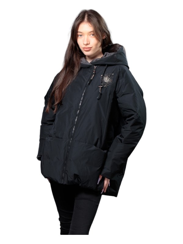 Жіночий зимовий пуховик з натуральним або штучним наповнювачем 36-1359