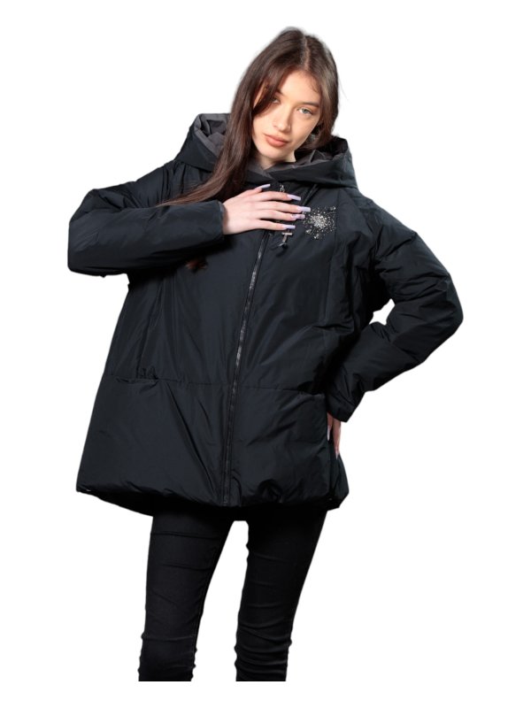 Жіночий зимовий пуховик з натуральним або штучним наповнювачем 36-1359