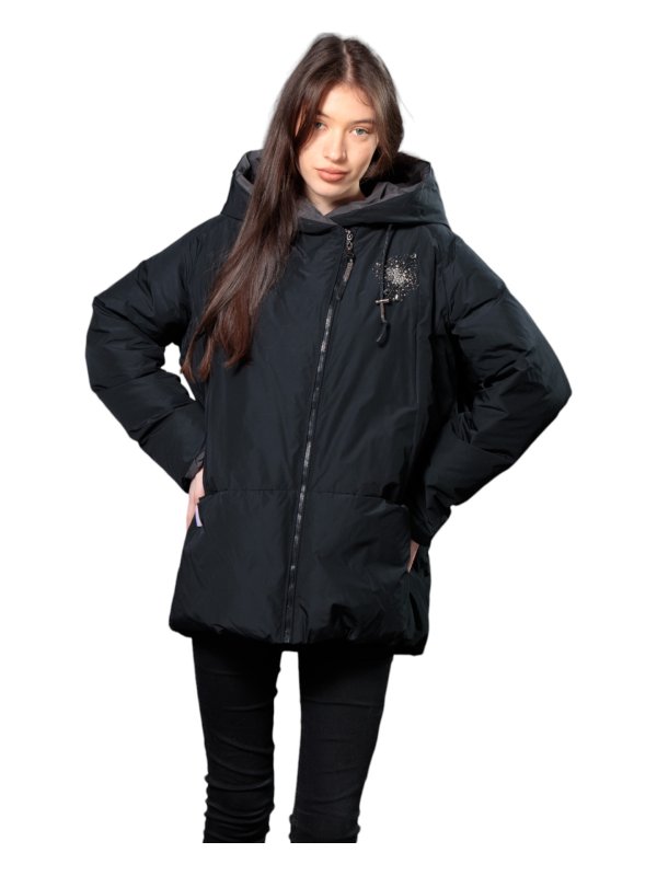 Жіночий зимовий пуховик з натуральним або штучним наповнювачем 36-1359