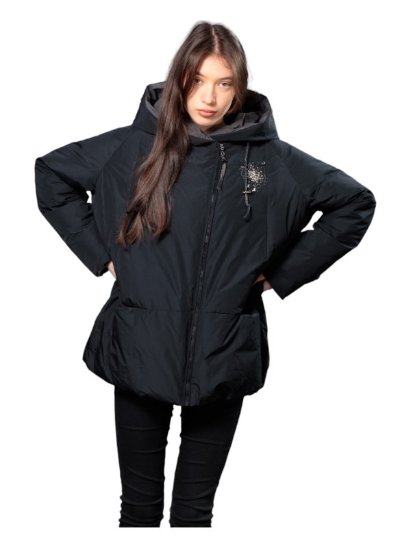 Жіночий зимовий пуховик з натуральним або штучним наповнювачем 36-1359