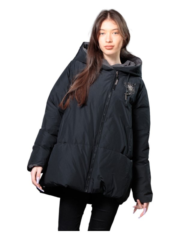 Жіночий зимовий пуховик з натуральним або штучним наповнювачем 36-1359