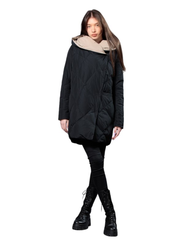 Женский зимний пуховик с натуральным или искусственным наполнителем 36-1241