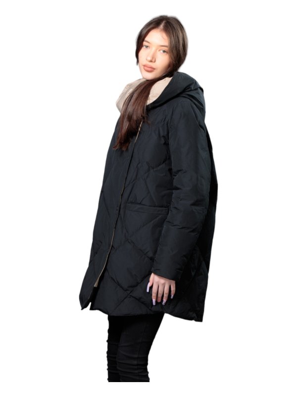 Женский зимний пуховик с натуральным или искусственным наполнителем 36-1241