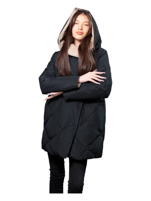 Женский зимний пуховик с натуральным или искусственным наполнителем 36-1241