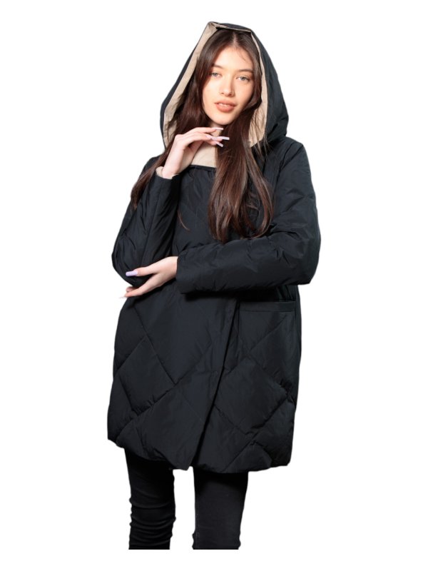 Женский зимний пуховик с натуральным или искусственным наполнителем 36-1241