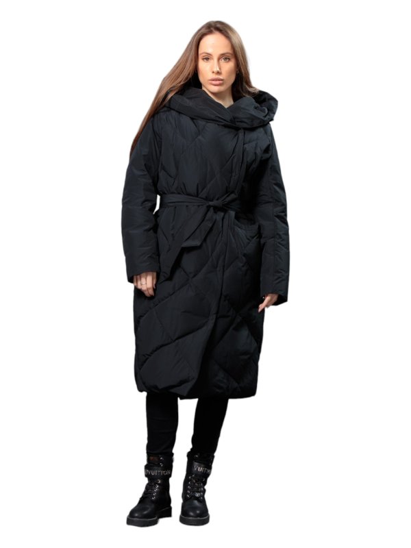 Жіночий зимовий пуховик з натуральним або штучним наповнювачем 36-1426