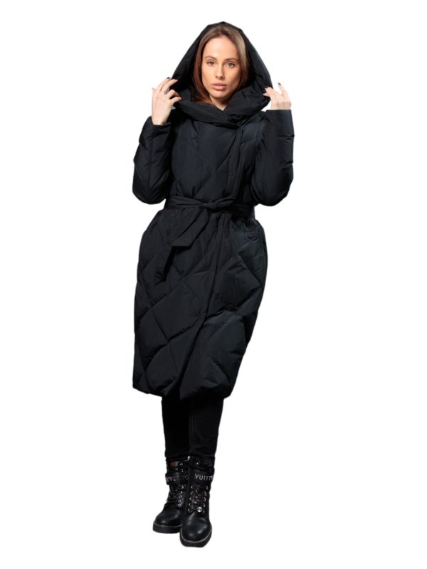 Жіночий зимовий пуховик з натуральним або штучним наповнювачем 36-1426