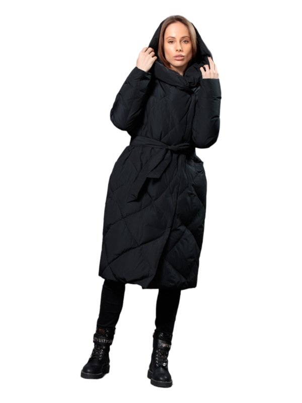 Жіночий зимовий пуховик з натуральним або штучним наповнювачем 36-1426