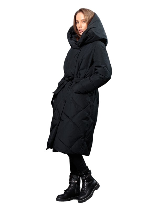 Жіночий зимовий пуховик з натуральним або штучним наповнювачем 36-1426