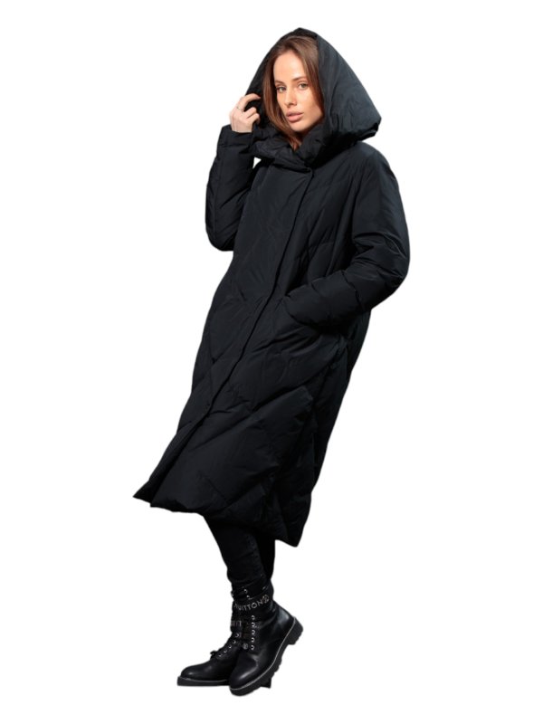 Жіночий зимовий пуховик з натуральним або штучним наповнювачем 36-1426