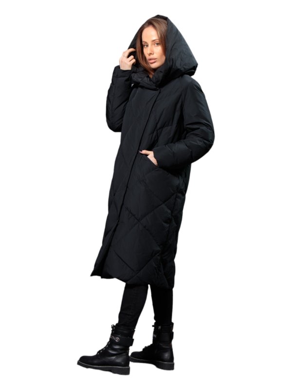Жіночий зимовий пуховик з натуральним або штучним наповнювачем 36-1426