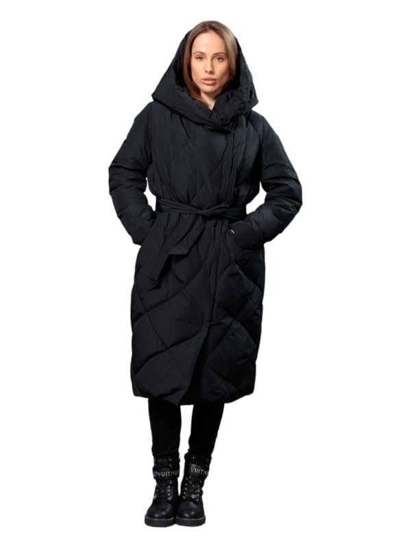 Жіночий зимовий пуховик з натуральним або штучним наповнювачем 36-1426