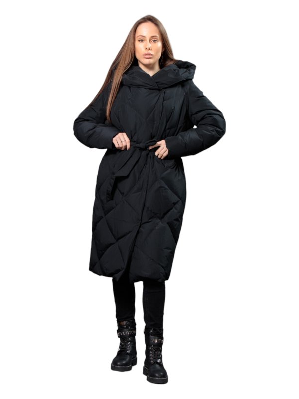 Жіночий зимовий пуховик з натуральним або штучним наповнювачем 36-1426