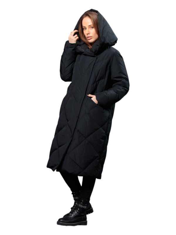 Жіночий зимовий пуховик з натуральним або штучним наповнювачем 36-1426