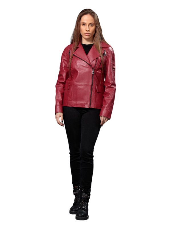 Жіноча шкіряна куртка зі знижкою 18-9623