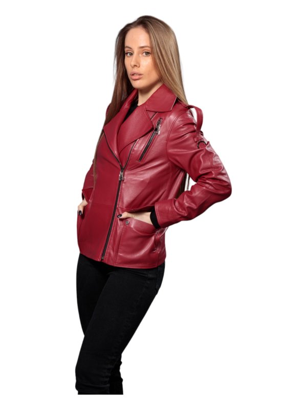 Жіноча шкіряна куртка зі знижкою 18-9623