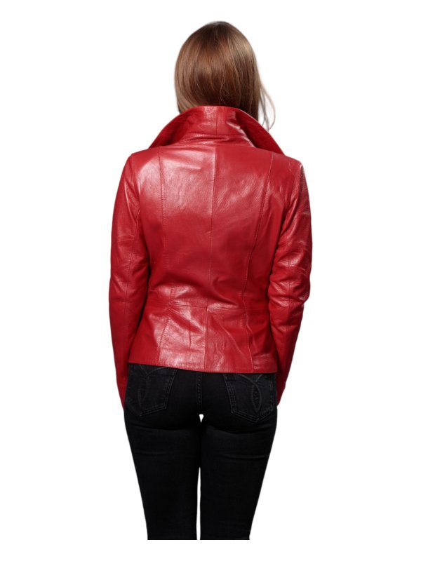 Жіноча шкіряна куртка зі знижкою 18-9499