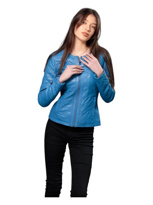 Жіноча шкіряна куртка зі знижкою 18-9632
