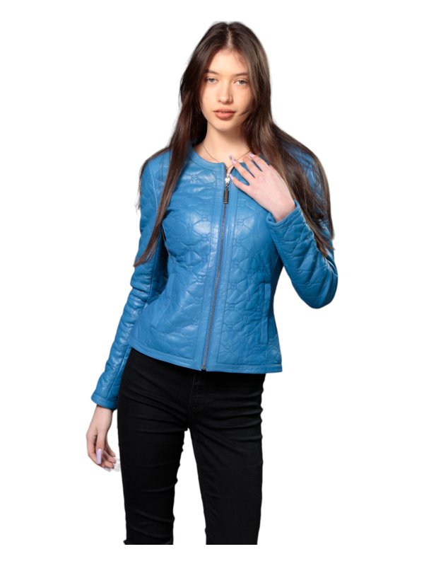 Жіноча шкіряна куртка зі знижкою 18-9632