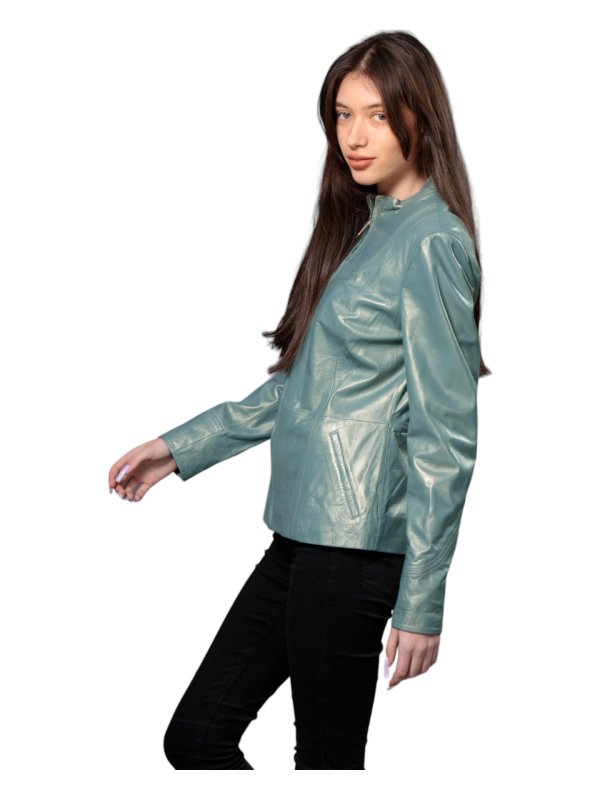 Жіноча шкіряна куртка зі знижкою 18-9612