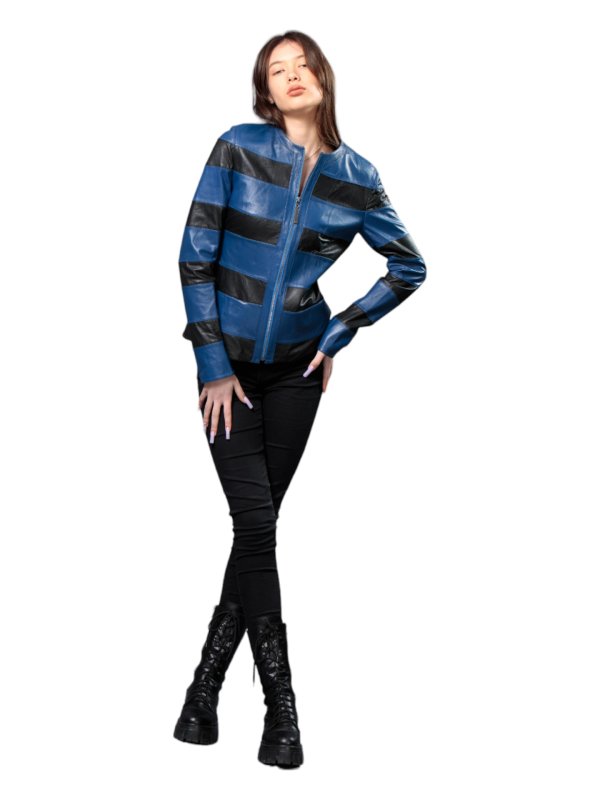 Жіноча шкіряна куртка зі знижкою 18-9618