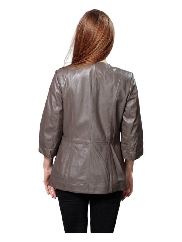 Жіноча шкіряна куртка зі знижкою 18-9613
