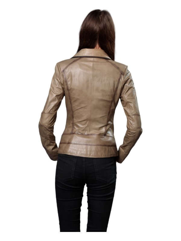 Жіноча шкіряна куртка зі знижкою 18-9628