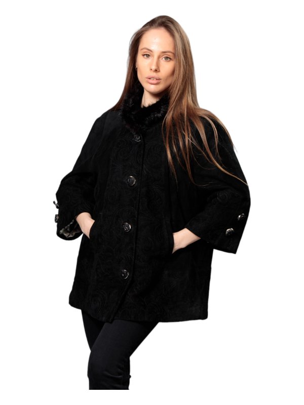 Жіноча шкіряна куртка зі знижкою 18-9524