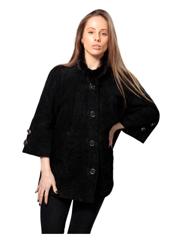 Жіноча шкіряна куртка зі знижкою 18-9524