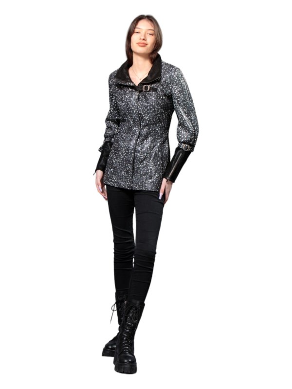 Жіноча шкіряна куртка зі знижкою 18-9620