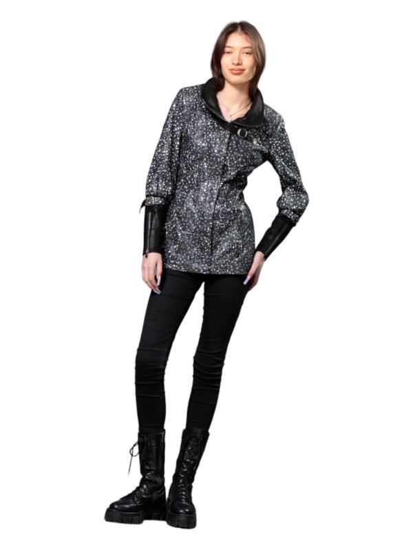 Жіноча шкіряна куртка зі знижкою 18-9620