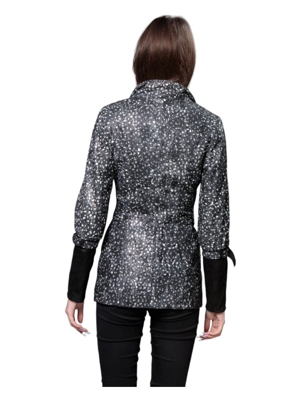 Жіноча шкіряна куртка зі знижкою 18-9620